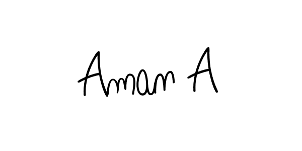 if you are searching for the best signature style for your name Aman A. so please give up your signature search. here we have designed multiple signature styles  using Angelique-Rose-font-FFP. Aman A signature style 5 images and pictures png