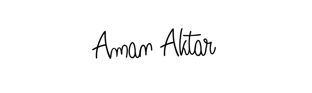 Also we have Aman Aktar name is the best signature style. Create professional handwritten signature collection using Angelique-Rose-font-FFP autograph style. Aman Aktar signature style 5 images and pictures png