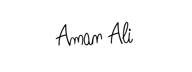 Use a signature maker to create a handwritten signature online. With this signature software, you can design (Angelique-Rose-font-FFP) your own signature for name Aman Ali. Aman Ali signature style 5 images and pictures png