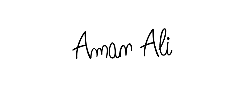 Also we have Aman Ali name is the best signature style. Create professional handwritten signature collection using Angelique-Rose-font-FFP autograph style. Aman Ali signature style 5 images and pictures png