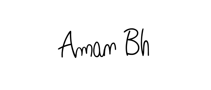 You should practise on your own different ways (Angelique-Rose-font-FFP) to write your name (Aman Bh) in signature. don't let someone else do it for you. Aman Bh signature style 5 images and pictures png