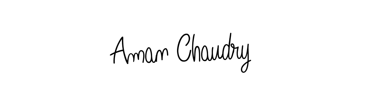 You should practise on your own different ways (Angelique-Rose-font-FFP) to write your name (Aman Chaudry) in signature. don't let someone else do it for you. Aman Chaudry signature style 5 images and pictures png