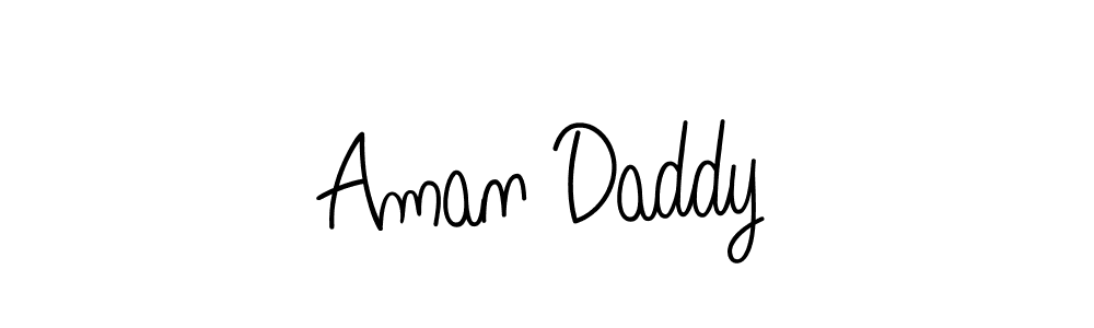 How to make Aman Daddy name signature. Use Angelique-Rose-font-FFP style for creating short signs online. This is the latest handwritten sign. Aman Daddy signature style 5 images and pictures png