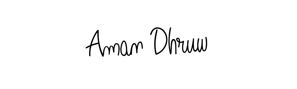 Use a signature maker to create a handwritten signature online. With this signature software, you can design (Angelique-Rose-font-FFP) your own signature for name Aman Dhruw. Aman Dhruw signature style 5 images and pictures png