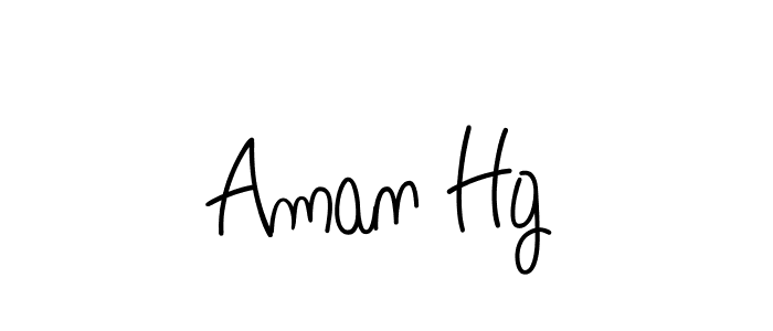 Aman Hg stylish signature style. Best Handwritten Sign (Angelique-Rose-font-FFP) for my name. Handwritten Signature Collection Ideas for my name Aman Hg. Aman Hg signature style 5 images and pictures png