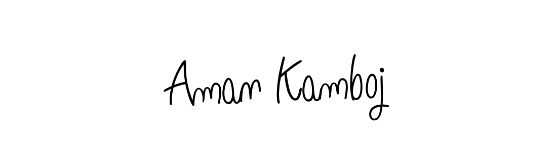 How to make Aman Kamboj name signature. Use Angelique-Rose-font-FFP style for creating short signs online. This is the latest handwritten sign. Aman Kamboj signature style 5 images and pictures png