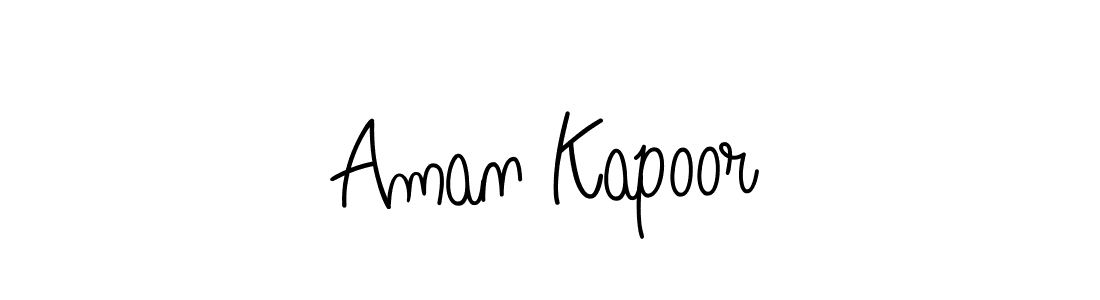 You should practise on your own different ways (Angelique-Rose-font-FFP) to write your name (Aman Kapoor) in signature. don't let someone else do it for you. Aman Kapoor signature style 5 images and pictures png