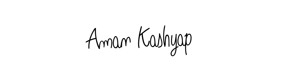 Use a signature maker to create a handwritten signature online. With this signature software, you can design (Angelique-Rose-font-FFP) your own signature for name Aman Kashyap. Aman Kashyap signature style 5 images and pictures png