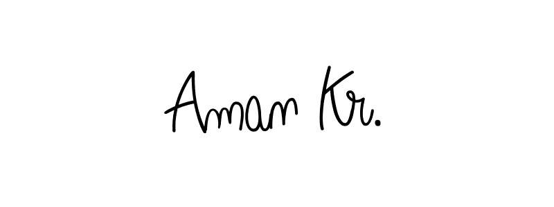 Design your own signature with our free online signature maker. With this signature software, you can create a handwritten (Angelique-Rose-font-FFP) signature for name Aman Kr.. Aman Kr. signature style 5 images and pictures png