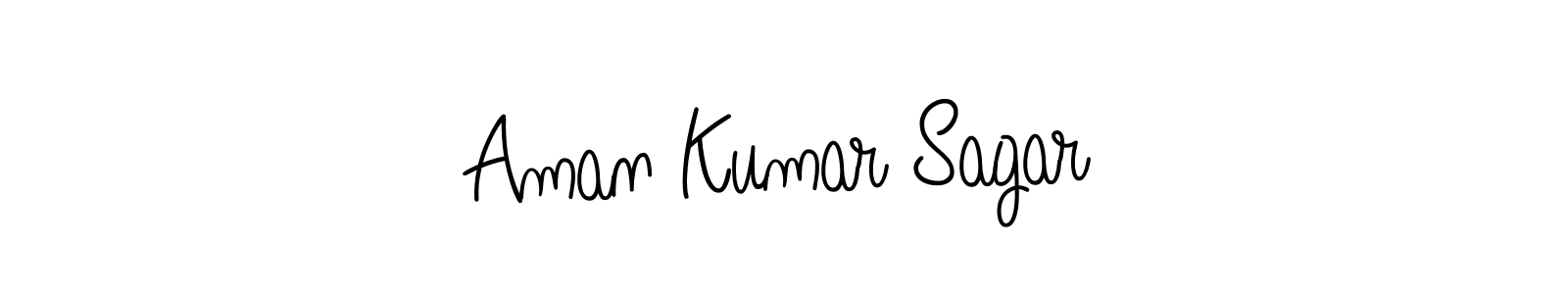 Make a beautiful signature design for name Aman Kumar Sagar. With this signature (Angelique-Rose-font-FFP) style, you can create a handwritten signature for free. Aman Kumar Sagar signature style 5 images and pictures png