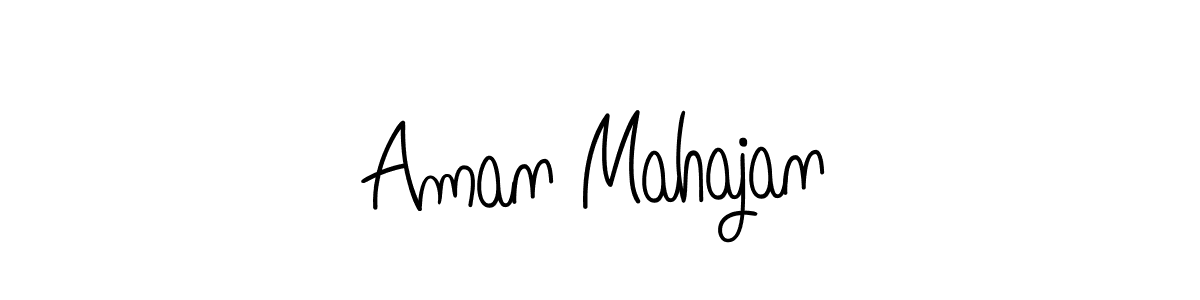 Use a signature maker to create a handwritten signature online. With this signature software, you can design (Angelique-Rose-font-FFP) your own signature for name Aman Mahajan. Aman Mahajan signature style 5 images and pictures png