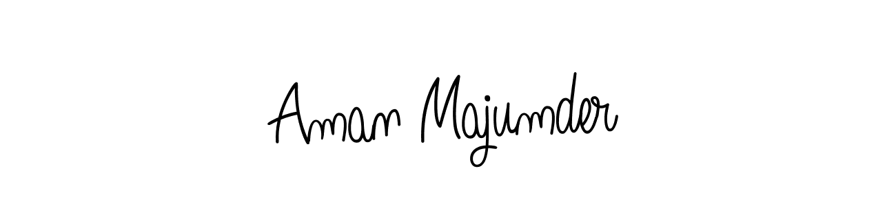 You should practise on your own different ways (Angelique-Rose-font-FFP) to write your name (Aman Majumder) in signature. don't let someone else do it for you. Aman Majumder signature style 5 images and pictures png