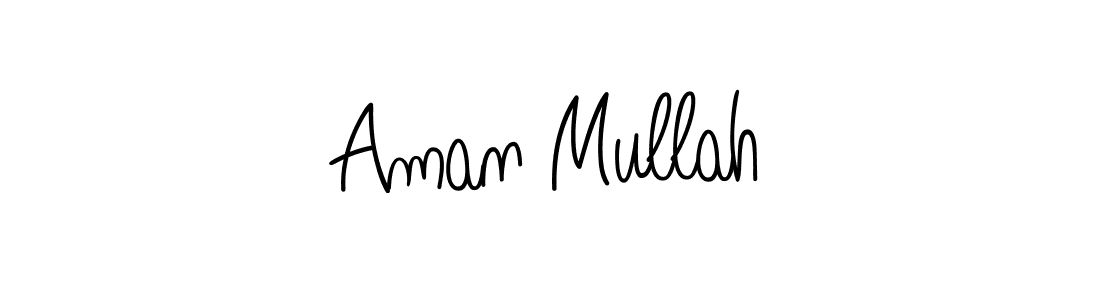 Make a beautiful signature design for name Aman Mullah. With this signature (Angelique-Rose-font-FFP) style, you can create a handwritten signature for free. Aman Mullah signature style 5 images and pictures png