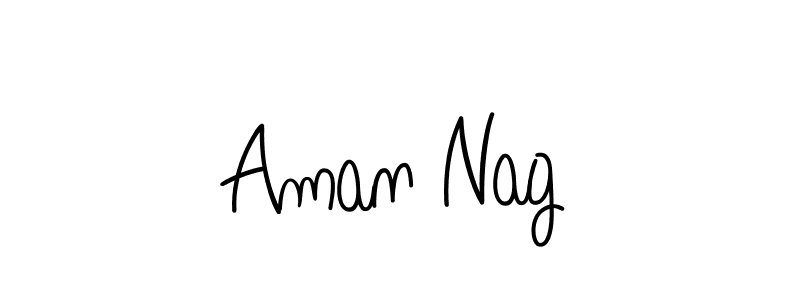 Use a signature maker to create a handwritten signature online. With this signature software, you can design (Angelique-Rose-font-FFP) your own signature for name Aman Nag. Aman Nag signature style 5 images and pictures png