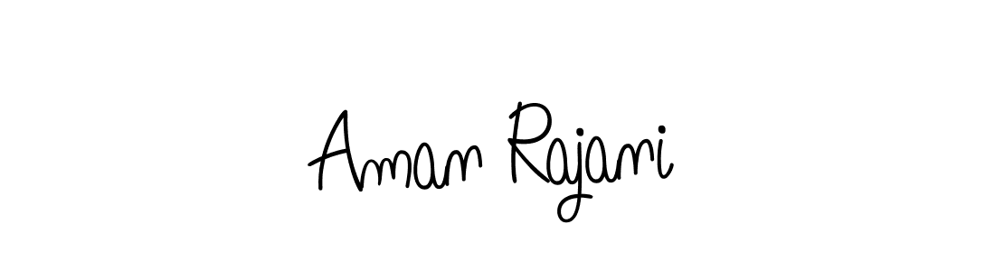 Use a signature maker to create a handwritten signature online. With this signature software, you can design (Angelique-Rose-font-FFP) your own signature for name Aman Rajani. Aman Rajani signature style 5 images and pictures png