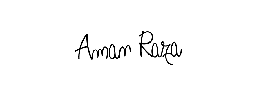 Use a signature maker to create a handwritten signature online. With this signature software, you can design (Angelique-Rose-font-FFP) your own signature for name Aman Raza. Aman Raza signature style 5 images and pictures png