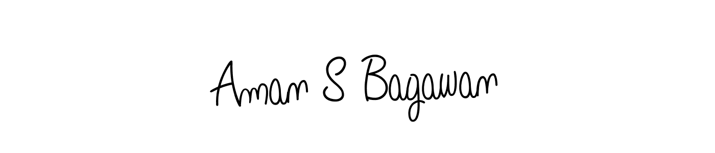 You should practise on your own different ways (Angelique-Rose-font-FFP) to write your name (Aman S Bagawan) in signature. don't let someone else do it for you. Aman S Bagawan signature style 5 images and pictures png