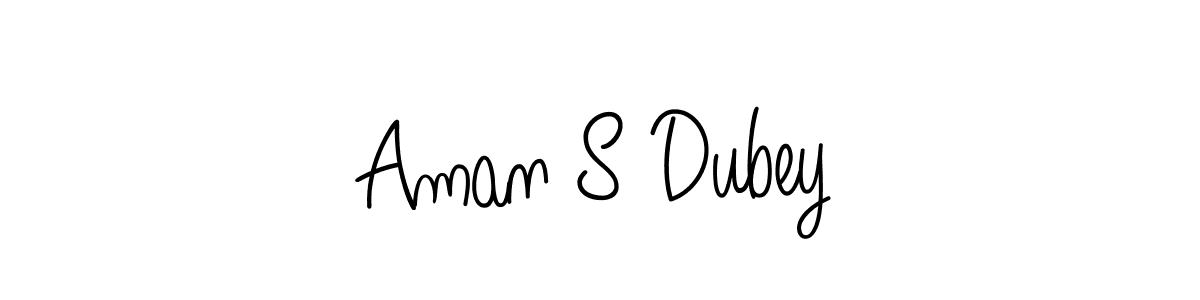 Also we have Aman S Dubey name is the best signature style. Create professional handwritten signature collection using Angelique-Rose-font-FFP autograph style. Aman S Dubey signature style 5 images and pictures png