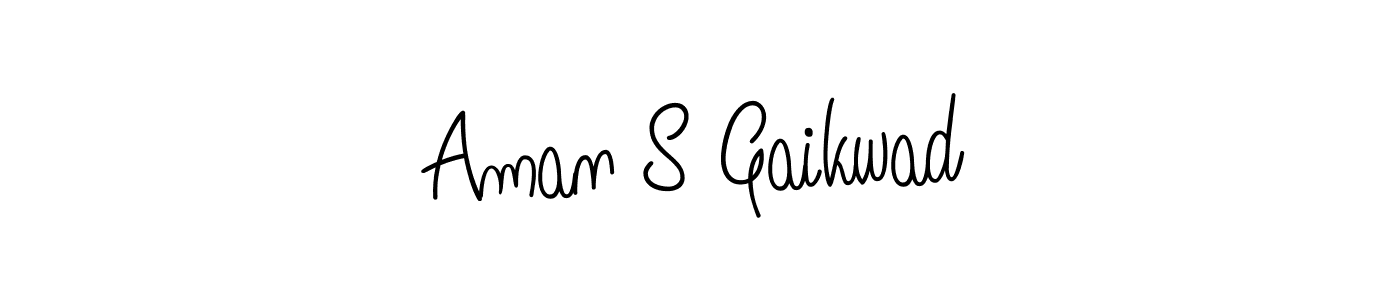 Make a beautiful signature design for name Aman S Gaikwad. With this signature (Angelique-Rose-font-FFP) style, you can create a handwritten signature for free. Aman S Gaikwad signature style 5 images and pictures png