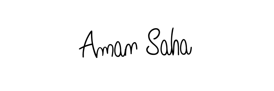 The best way (Angelique-Rose-font-FFP) to make a short signature is to pick only two or three words in your name. The name Aman Saha include a total of six letters. For converting this name. Aman Saha signature style 5 images and pictures png