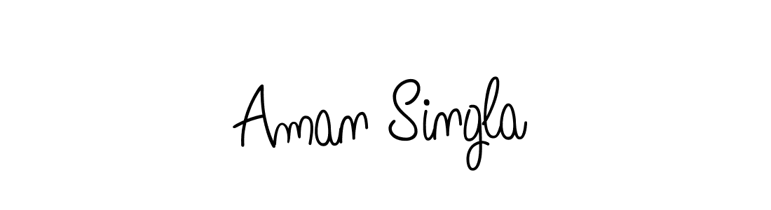 Use a signature maker to create a handwritten signature online. With this signature software, you can design (Angelique-Rose-font-FFP) your own signature for name Aman Singla. Aman Singla signature style 5 images and pictures png