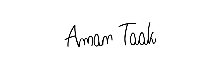 The best way (Angelique-Rose-font-FFP) to make a short signature is to pick only two or three words in your name. The name Aman Taak include a total of six letters. For converting this name. Aman Taak signature style 5 images and pictures png