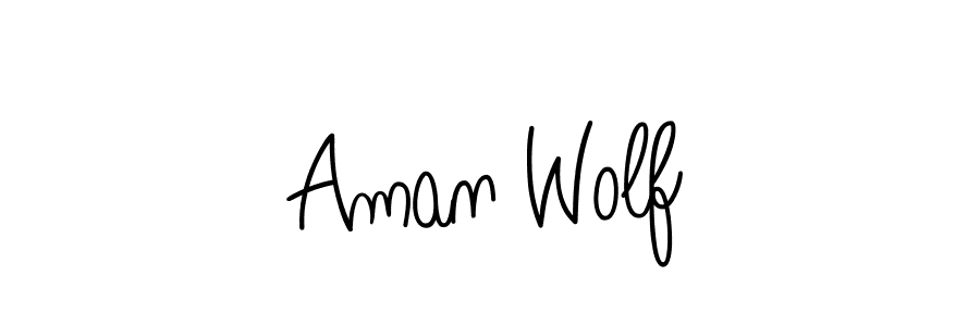 if you are searching for the best signature style for your name Aman Wolf. so please give up your signature search. here we have designed multiple signature styles  using Angelique-Rose-font-FFP. Aman Wolf signature style 5 images and pictures png