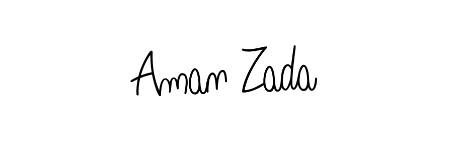 How to make Aman Zada name signature. Use Angelique-Rose-font-FFP style for creating short signs online. This is the latest handwritten sign. Aman Zada signature style 5 images and pictures png