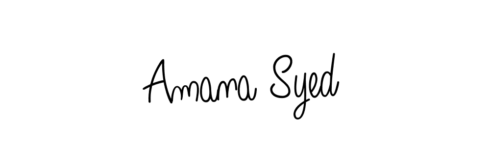 Create a beautiful signature design for name Amana Syed. With this signature (Angelique-Rose-font-FFP) fonts, you can make a handwritten signature for free. Amana Syed signature style 5 images and pictures png