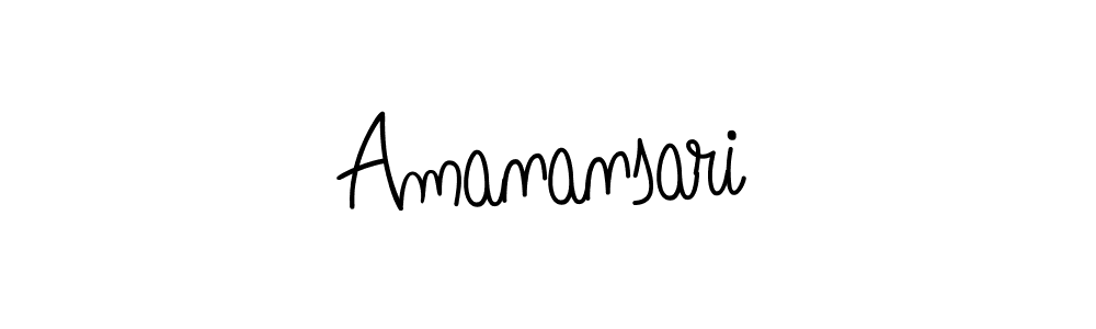 Design your own signature with our free online signature maker. With this signature software, you can create a handwritten (Angelique-Rose-font-FFP) signature for name Amanansari. Amanansari signature style 5 images and pictures png