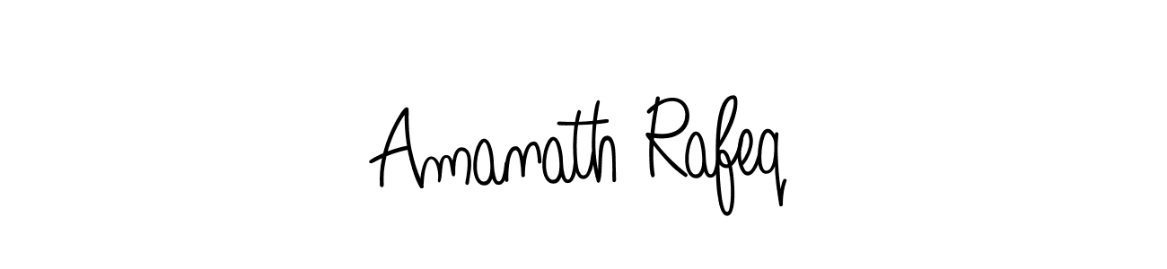 How to make Amanath Rafeq name signature. Use Angelique-Rose-font-FFP style for creating short signs online. This is the latest handwritten sign. Amanath Rafeq signature style 5 images and pictures png