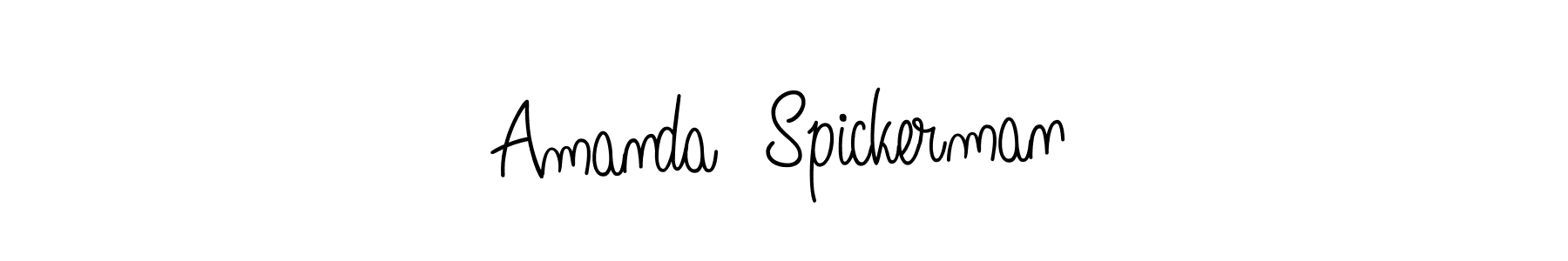 You should practise on your own different ways (Angelique-Rose-font-FFP) to write your name (Amanda  Spickerman) in signature. don't let someone else do it for you. Amanda  Spickerman signature style 5 images and pictures png