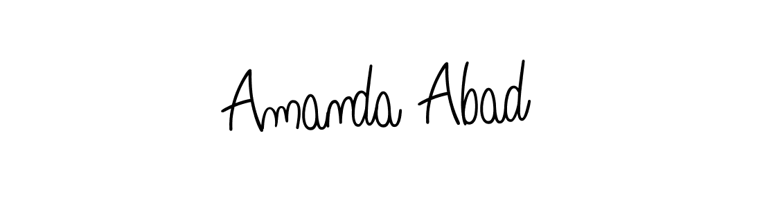 Amanda Abad stylish signature style. Best Handwritten Sign (Angelique-Rose-font-FFP) for my name. Handwritten Signature Collection Ideas for my name Amanda Abad. Amanda Abad signature style 5 images and pictures png