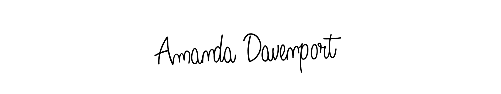 How to make Amanda Davenport name signature. Use Angelique-Rose-font-FFP style for creating short signs online. This is the latest handwritten sign. Amanda Davenport signature style 5 images and pictures png