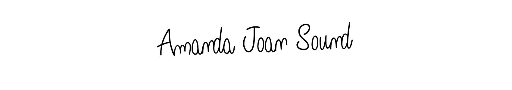 How to make Amanda Joan Sound name signature. Use Angelique-Rose-font-FFP style for creating short signs online. This is the latest handwritten sign. Amanda Joan Sound signature style 5 images and pictures png