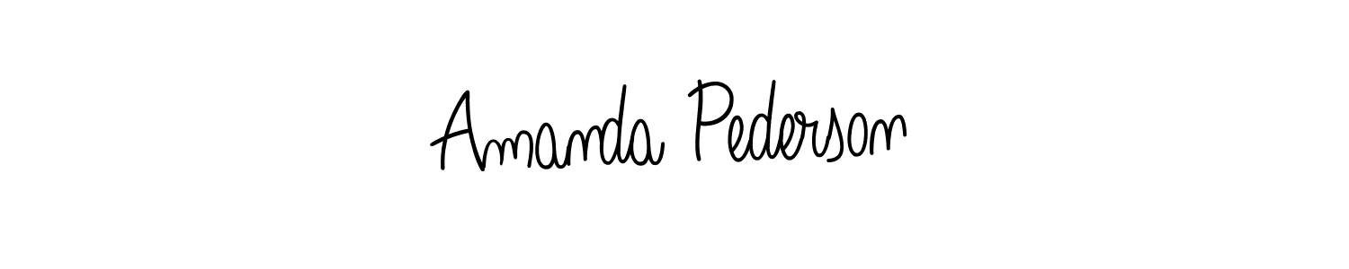 Make a beautiful signature design for name Amanda Pederson. With this signature (Angelique-Rose-font-FFP) style, you can create a handwritten signature for free. Amanda Pederson signature style 5 images and pictures png