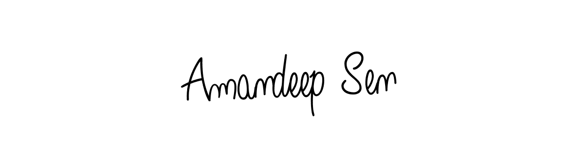 The best way (Angelique-Rose-font-FFP) to make a short signature is to pick only two or three words in your name. The name Amandeep Sen include a total of six letters. For converting this name. Amandeep Sen signature style 5 images and pictures png