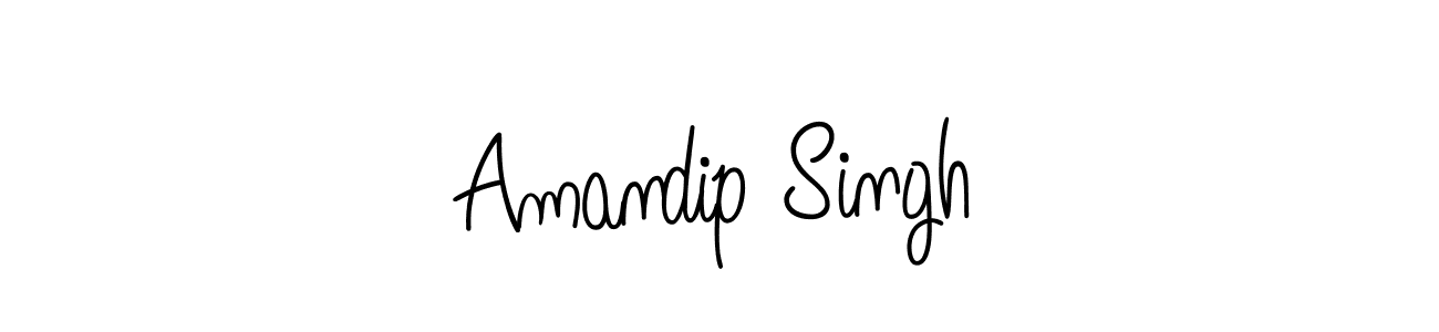 Use a signature maker to create a handwritten signature online. With this signature software, you can design (Angelique-Rose-font-FFP) your own signature for name Amandip Singh. Amandip Singh signature style 5 images and pictures png