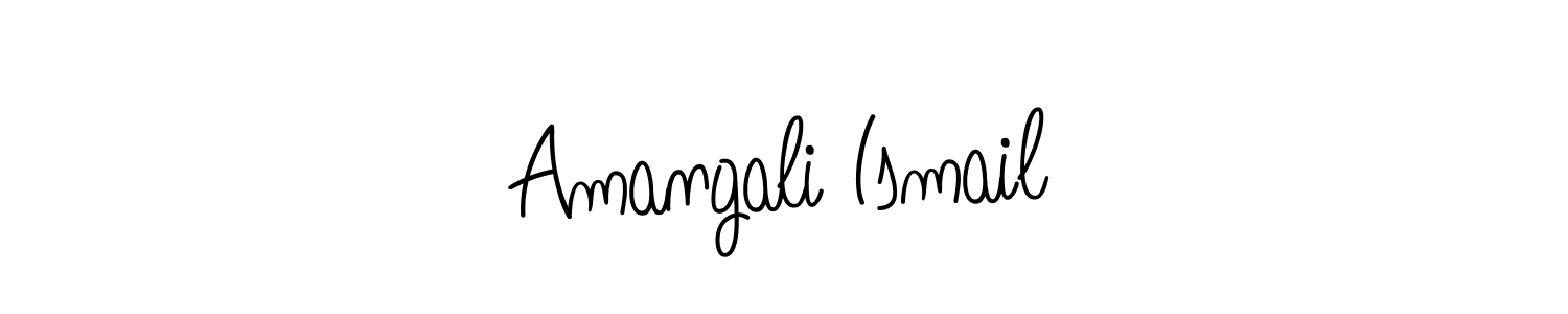 Create a beautiful signature design for name Amangali Ismail. With this signature (Angelique-Rose-font-FFP) fonts, you can make a handwritten signature for free. Amangali Ismail signature style 5 images and pictures png