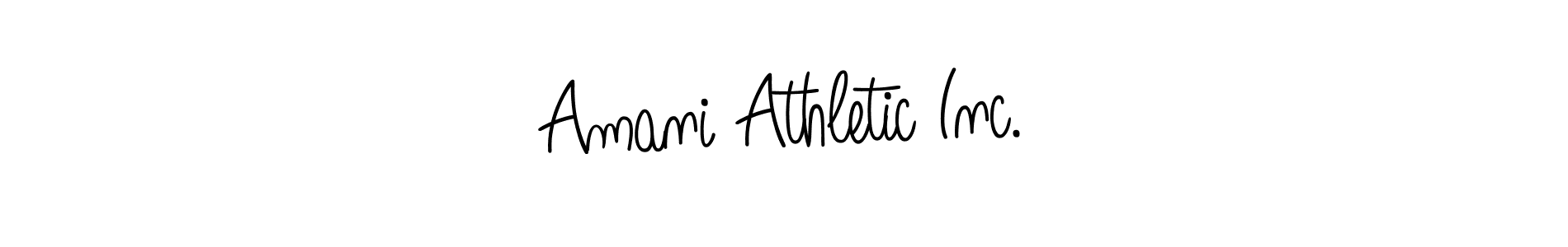 You should practise on your own different ways (Angelique-Rose-font-FFP) to write your name (Amani Athletic Inc.) in signature. don't let someone else do it for you. Amani Athletic Inc. signature style 5 images and pictures png