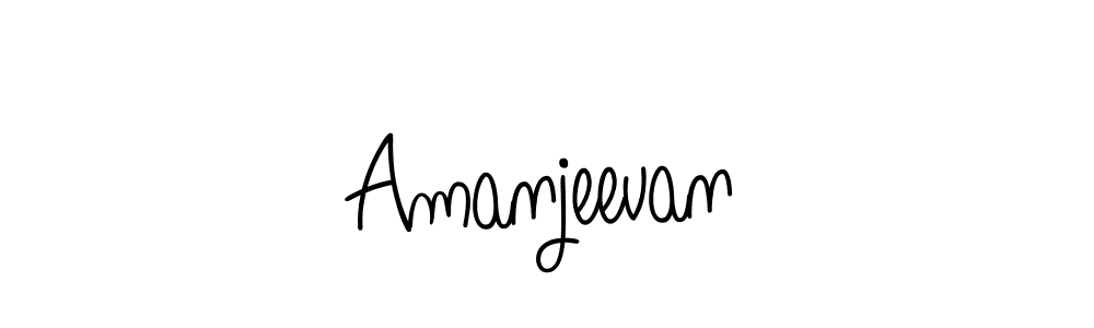 How to make Amanjeevan name signature. Use Angelique-Rose-font-FFP style for creating short signs online. This is the latest handwritten sign. Amanjeevan signature style 5 images and pictures png