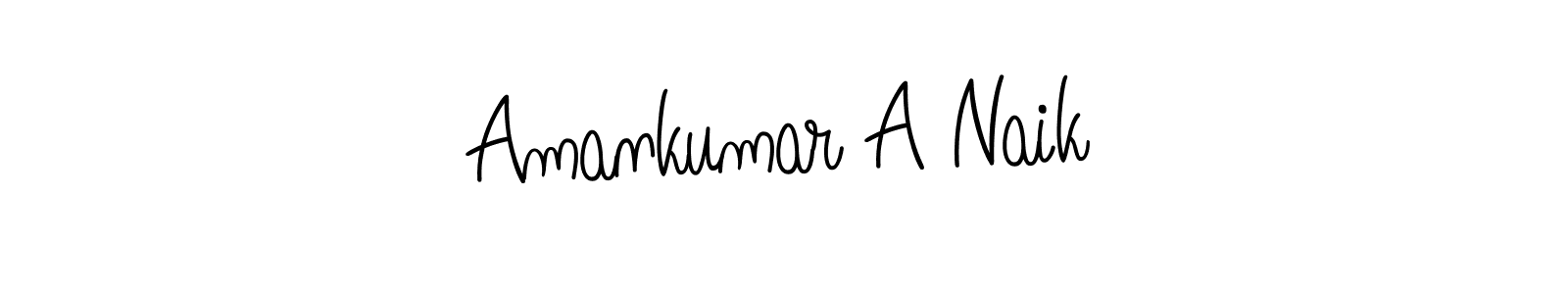 Also we have Amankumar A Naik name is the best signature style. Create professional handwritten signature collection using Angelique-Rose-font-FFP autograph style. Amankumar A Naik signature style 5 images and pictures png