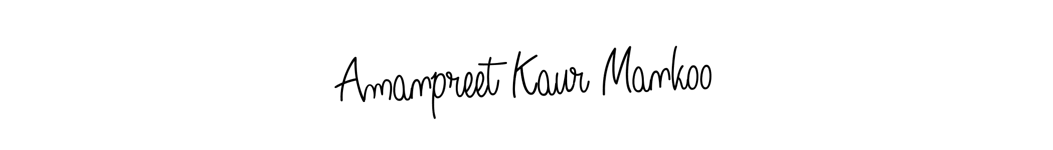 Create a beautiful signature design for name Amanpreet Kaur Mankoo. With this signature (Angelique-Rose-font-FFP) fonts, you can make a handwritten signature for free. Amanpreet Kaur Mankoo signature style 5 images and pictures png