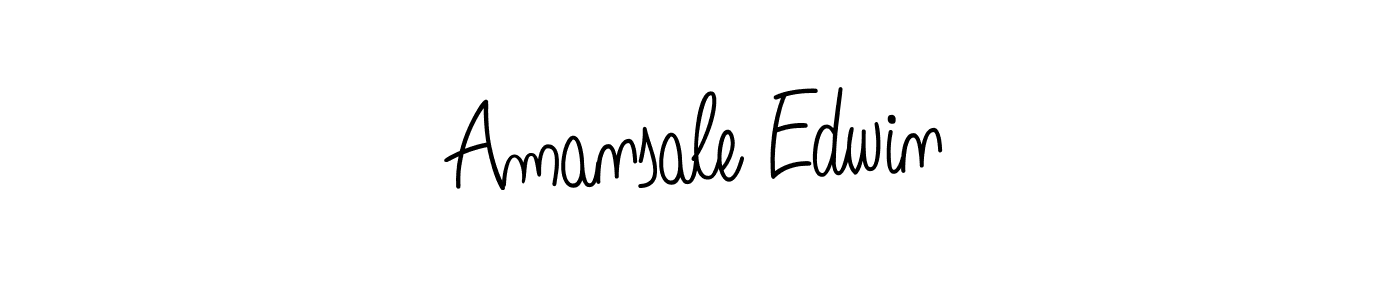 Create a beautiful signature design for name Amansale Edwin. With this signature (Angelique-Rose-font-FFP) fonts, you can make a handwritten signature for free. Amansale Edwin signature style 5 images and pictures png