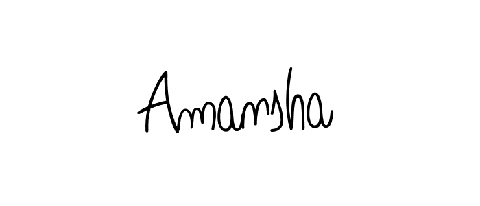 You should practise on your own different ways (Angelique-Rose-font-FFP) to write your name (Amansha) in signature. don't let someone else do it for you. Amansha signature style 5 images and pictures png