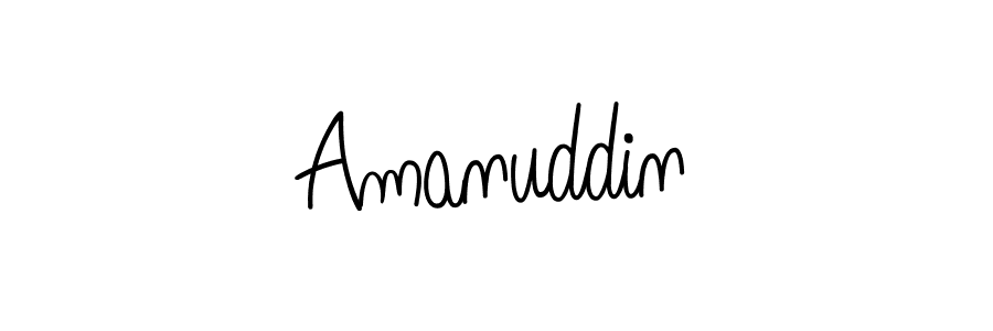 Design your own signature with our free online signature maker. With this signature software, you can create a handwritten (Angelique-Rose-font-FFP) signature for name Amanuddin. Amanuddin signature style 5 images and pictures png