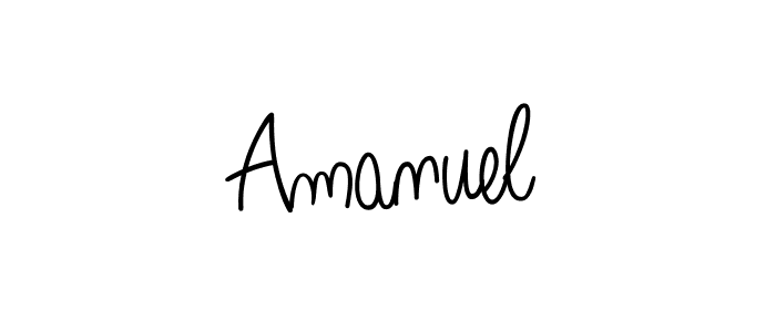 How to make Amanuel name signature. Use Angelique-Rose-font-FFP style for creating short signs online. This is the latest handwritten sign. Amanuel signature style 5 images and pictures png