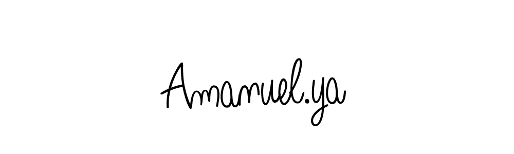 Use a signature maker to create a handwritten signature online. With this signature software, you can design (Angelique-Rose-font-FFP) your own signature for name Amanuel.ya. Amanuel.ya signature style 5 images and pictures png