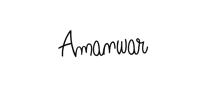 Make a beautiful signature design for name Amanwar. With this signature (Angelique-Rose-font-FFP) style, you can create a handwritten signature for free. Amanwar signature style 5 images and pictures png