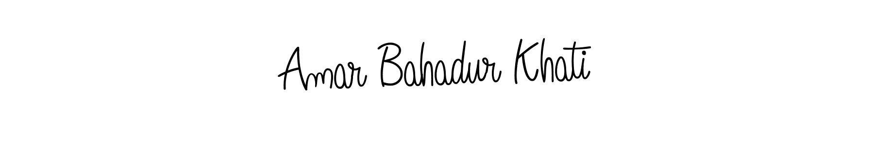 Use a signature maker to create a handwritten signature online. With this signature software, you can design (Angelique-Rose-font-FFP) your own signature for name Amar Bahadur Khati. Amar Bahadur Khati signature style 5 images and pictures png